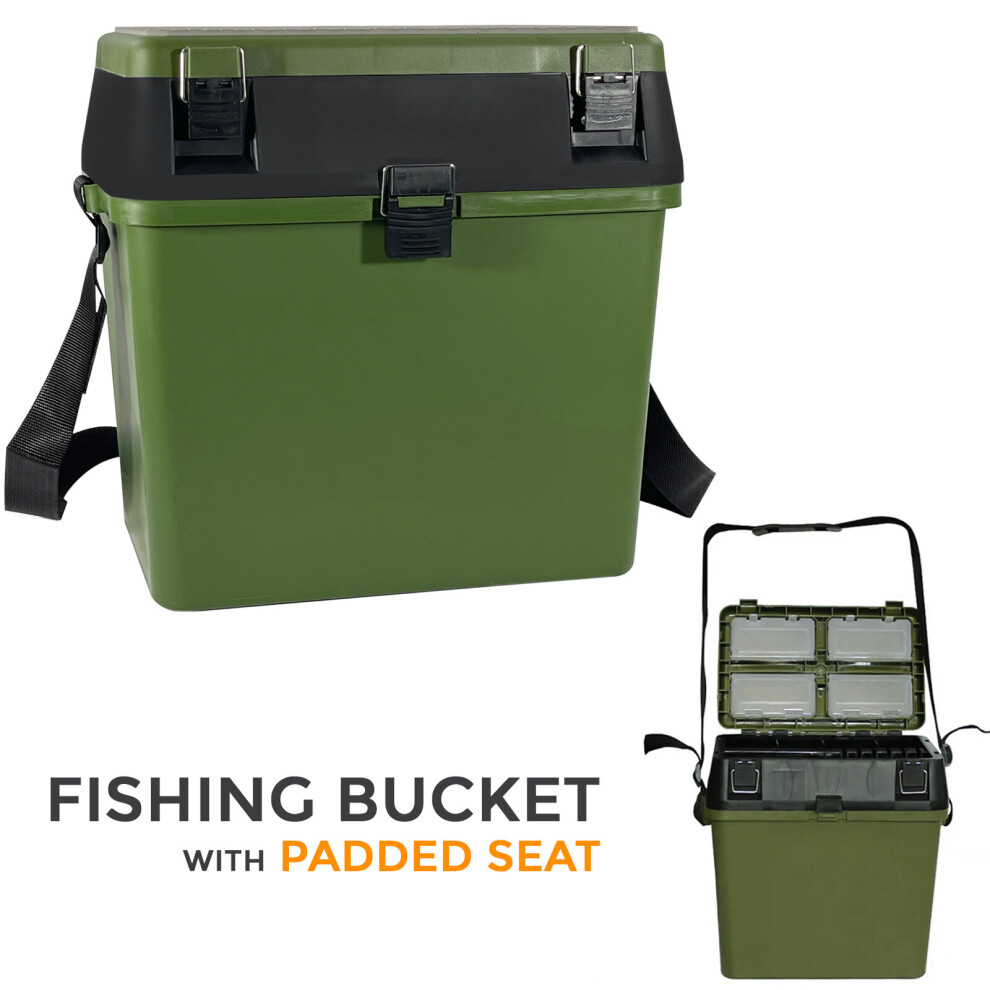 Tackle Box seat bucket box for camping fishing basket boating with back pack bag