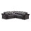 (Black/Grey, Corner(2C2)) Shannon Corner (2C2) and 3+2 Seater Sofa 1