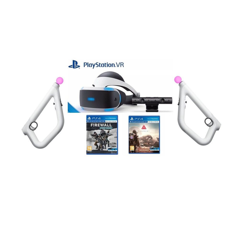 PSVR Headset - Camera - 2 Aim controllers & Games  PS4 - PlayStation 4