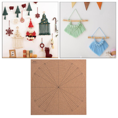 Cork Macrame Board with Grids Braiding Knotting String Bracelet 2