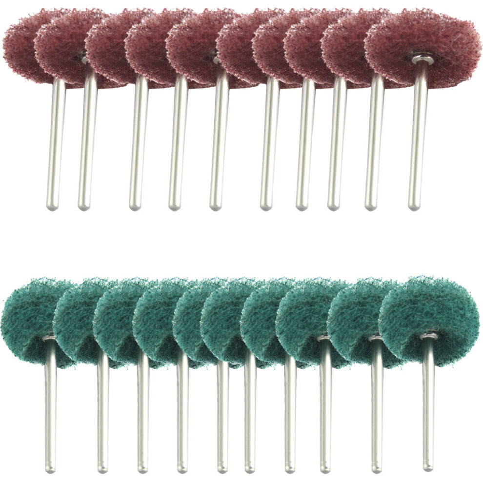 20 Fiber Polisher Buffer Wheel Polishing Buffing Pad Brush For Rotary Drill 885487031293