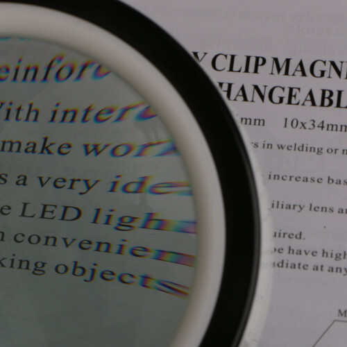 80mm 12-LED Handheld Lighted 10X Magnifying Glass Identify Tool 1