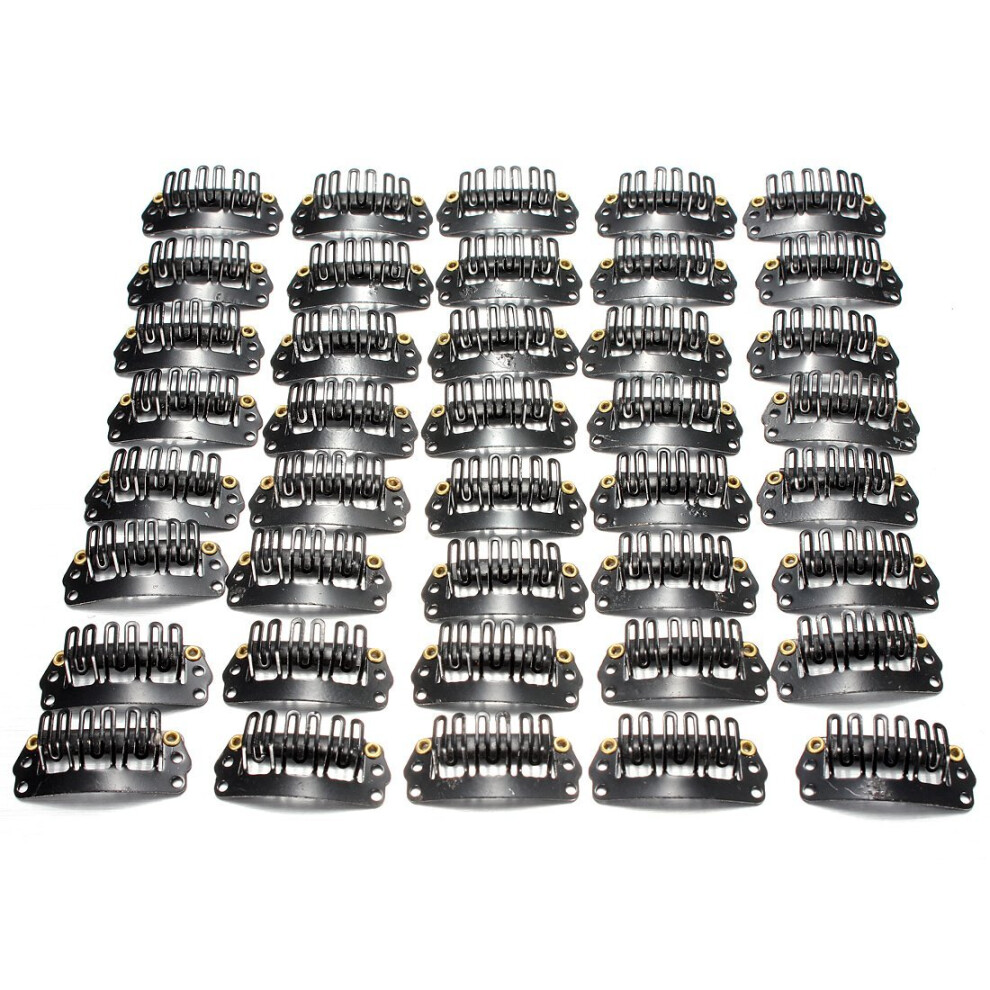 Unisex Not,Specified 40Pcs U-Shaped Clamp For Hair Extensions Wig Clips Diy Comb Frame