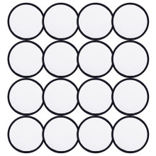 16 Pieces Sublimation Blanks Fabric Iron-on Circular Blank for Clothes, Hats, Uniforms, Backpacks