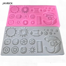 Silicone Mold Steampunk Heat-Resistant Fondant Mould Sugarcraft Molds for Clay
