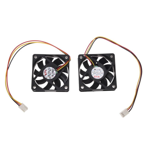 60Mm 6Cm DC 12V 3 Pin Computer Case CPU Cooler Cooling Fan 2 Pcs