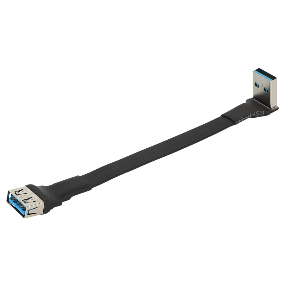 Usb 3.0 Cable Flat Usb Extension Cable Male To Female Data Cable Right Angle Usb3.0 Extender Cord,10Cm 885487061603