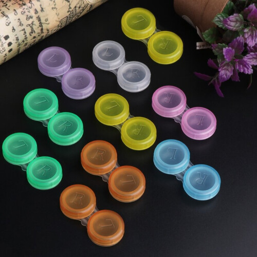 10Pcs lens L+R cases Storage Holder Soaking Container Travel Accessaries 2