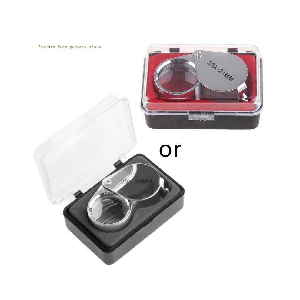 20X-21mm Mini Portable Handheld Jewelry Magnifier for Authenticating Jewelry