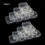 20Pcs Square Mini Clear Plastic Storage Containers Box with Lids for Small Items 62KE 6