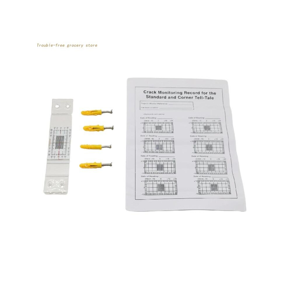 Unique Crack Meter With Clear Scale Crack Monitoring Record- Tell-Tale Crack Monitor For The Standard Corner 885487088198