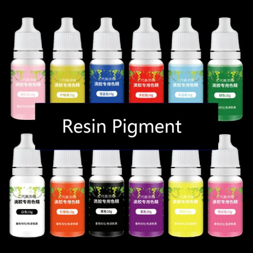 12 Colors/set Epoxy Resin Pigment Kit Transparent Epoxy UV Resin ...