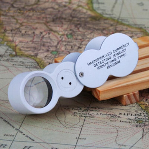 Foldable Magnifier Money Detector 45X Lens Diamond-Gemstone Identification Tools 1