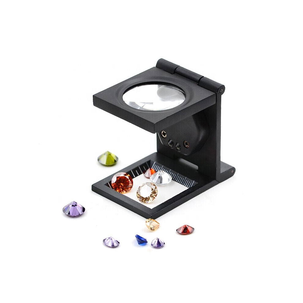 Light 10X Fold Magnifier Portable Magnifying Glass Inspection Magnifier With Led