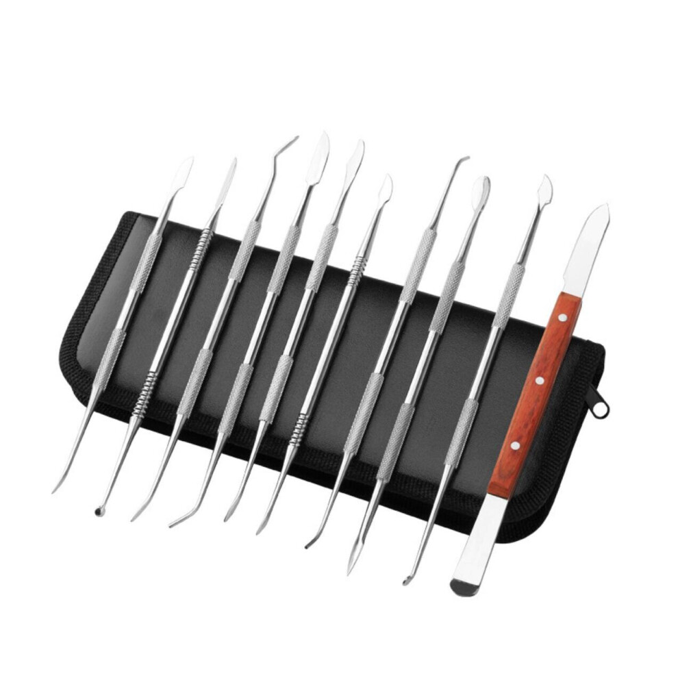 10pcs/set Dental Spatula Plaster Practical Versatile Teeth Wax Carving Tool Set Teeth Whitening Kit Dentistry Supplies