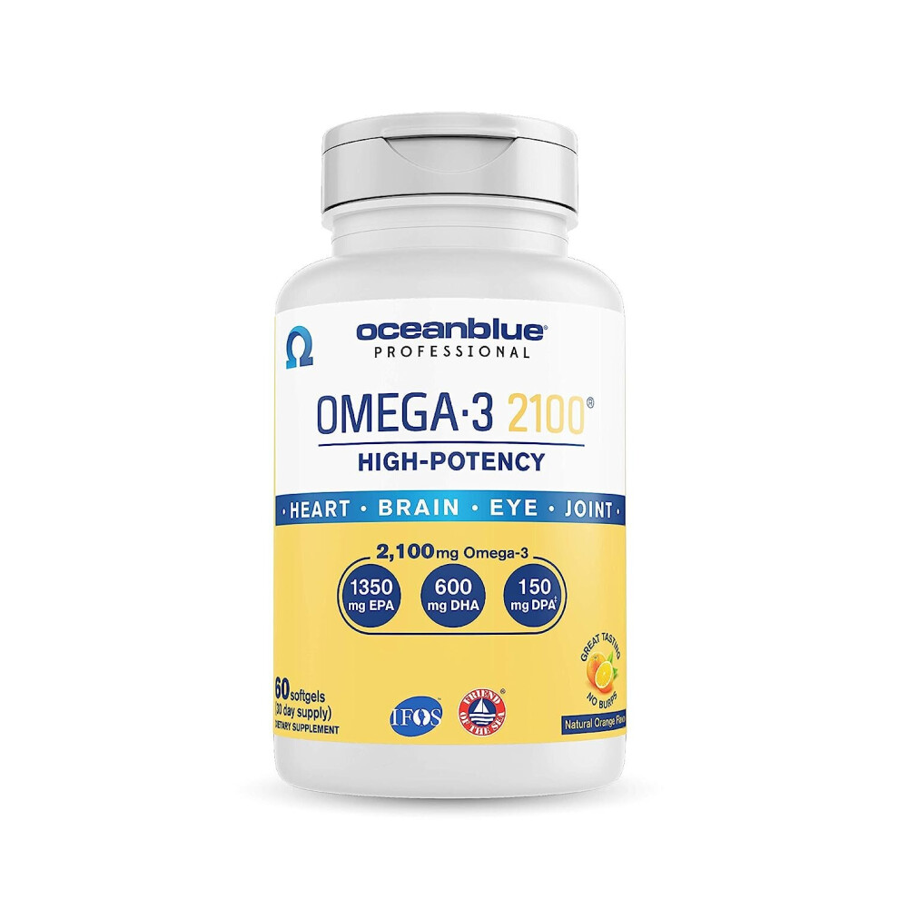 Oceanblue Orange Professional Omega-3 2100, 60 Softgels,Natural Flavor