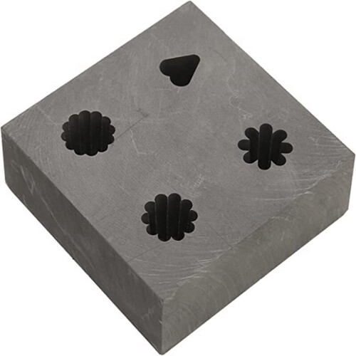 Graphite Mold Low Dust Content Thermal Stability Heart Shape Graphite Ingot Mold For Copper For Silver