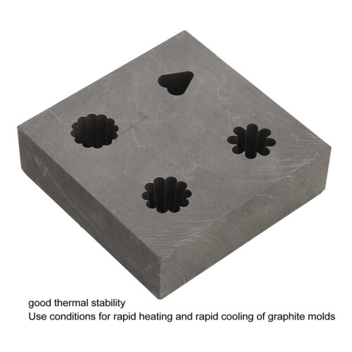 Graphite Mold Low Dust Content Thermal Stability Heart Shape Graphite Ingot Mold For Copper For Silver 2