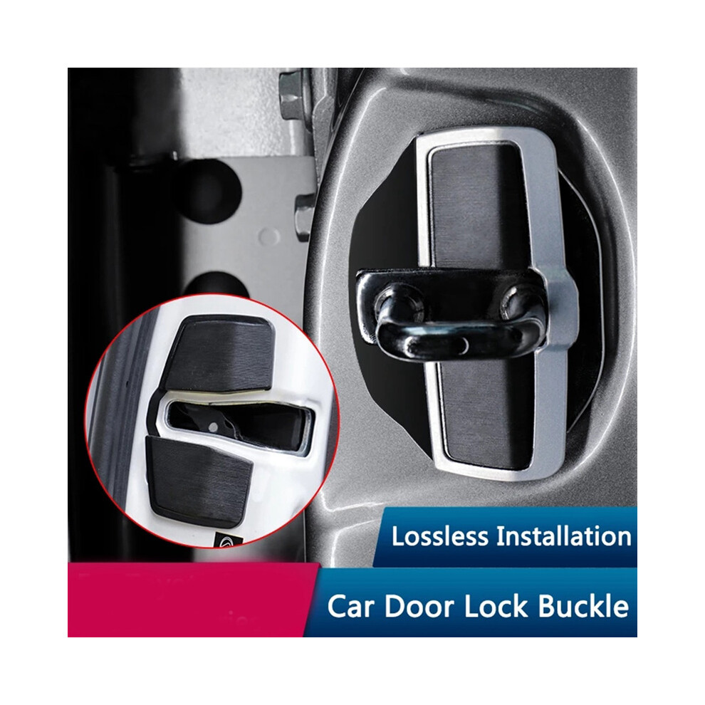2Set Car Door Lock Buckle Upgraded Stabilizer Cover Latches Stopper For- Series Eliminate Abnormal Space 885487252988