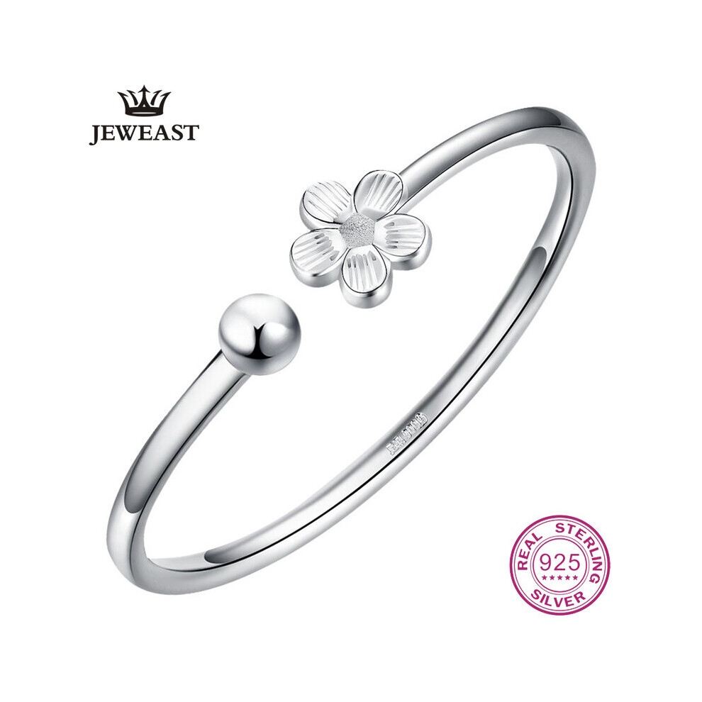 Plum Blossom Shape 999 Sterling Silver Bracelet Hot Selling Opened Solid Women Bracelet Birthday Gift-image-OPC-PBWPPP2-NEW