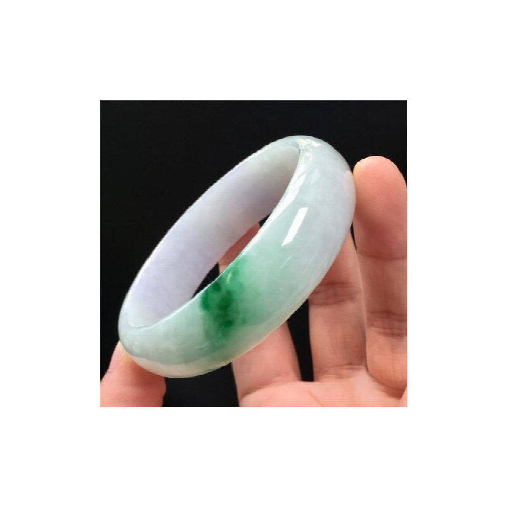 Natural Burmese jade two-tone 54-64mm bracelet, princess jewelry,-image-OPC-PBWPPNP-NEW