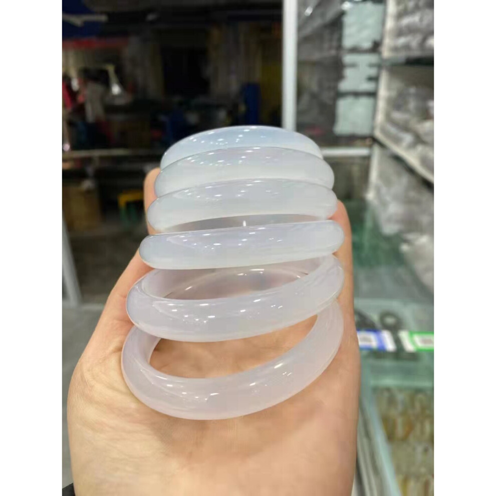 Jewelry Natural High ice Agate Chalcedony Bracelet Boutique Women Bangle Accessories Gift-image-OPC-PBWPPRS-NEW
