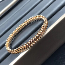 Classic 925 Pure Silver Bullet Rivet Bracelet Womens High Jewelry