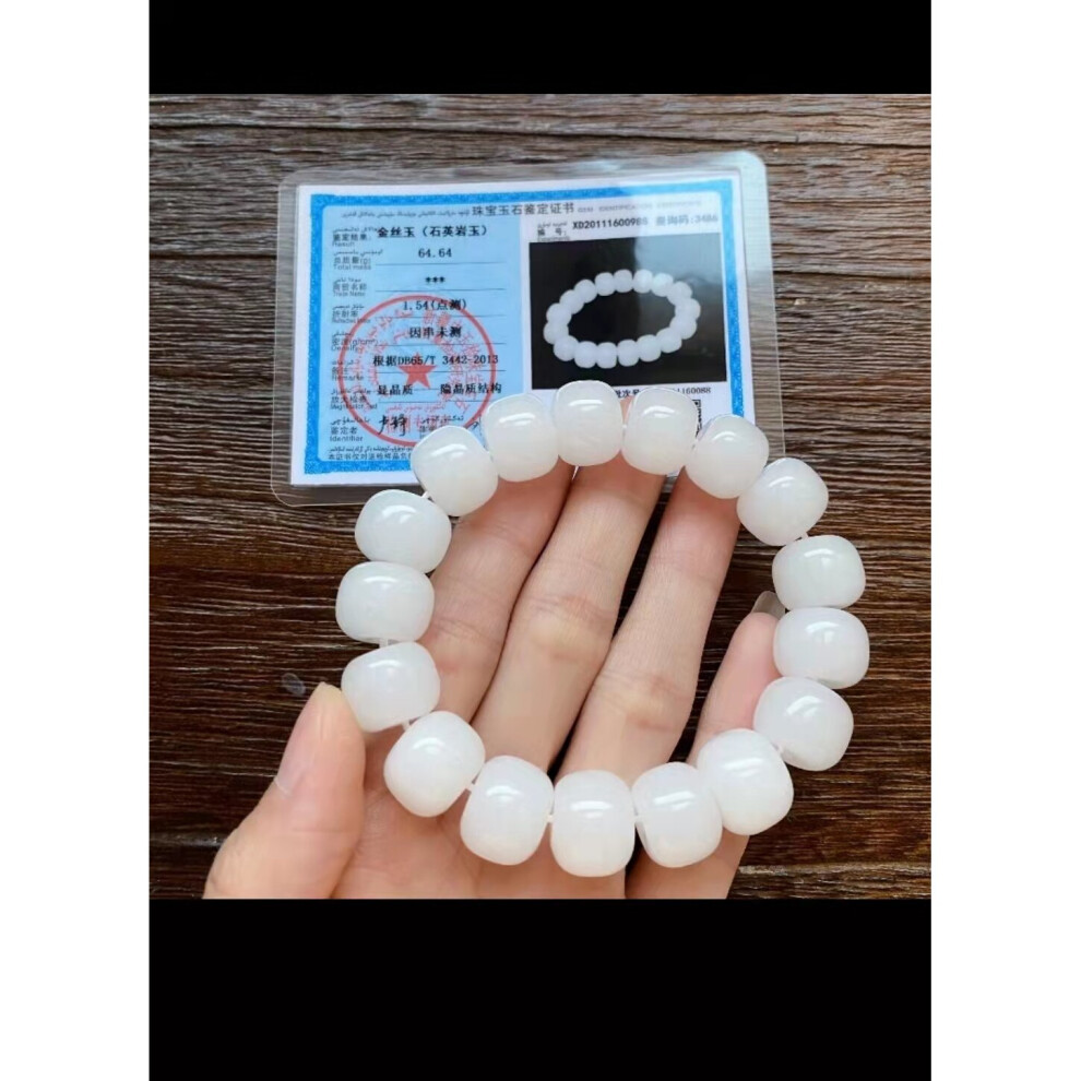 Natural hetian jade bracelet handcarved jade beads bangle jadeite jade jewelry jadeite jade for men bracelets woman