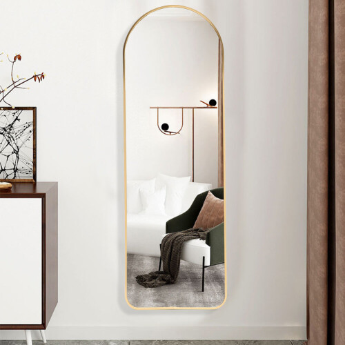Living And Home (Gold) Arch Full Length Wall Mirror