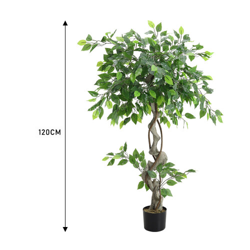 Living And Home (4 ft) Artificial Tree Ficus Tree Fake Plant in Pot 2
