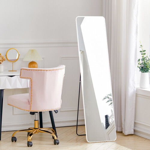 Living And Home Modern Rectangular Metal Full Length Mirror Floor Mirror 1
