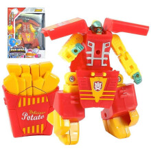 (French fries) Food Toy Deformation Robot Simulation Fries Burger Ice Cream Children Toys Mini