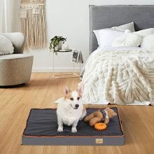 (L(95x70cm)) Tremendous Waterproof Dog Bed Kennel Thick Foam Fur Mattress Pet Sponge Cushion