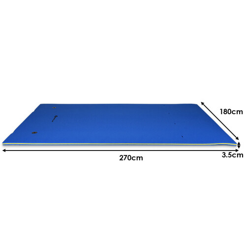 Costway 3 Layer Floating Water Mat Buoyancy Pad Swimming Pool Float Mat W/Rope 1