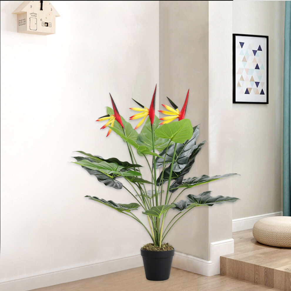 75cm Large Artificial Bird of Paradise Tree in Pot Indoor Outdoor House Plant Fake