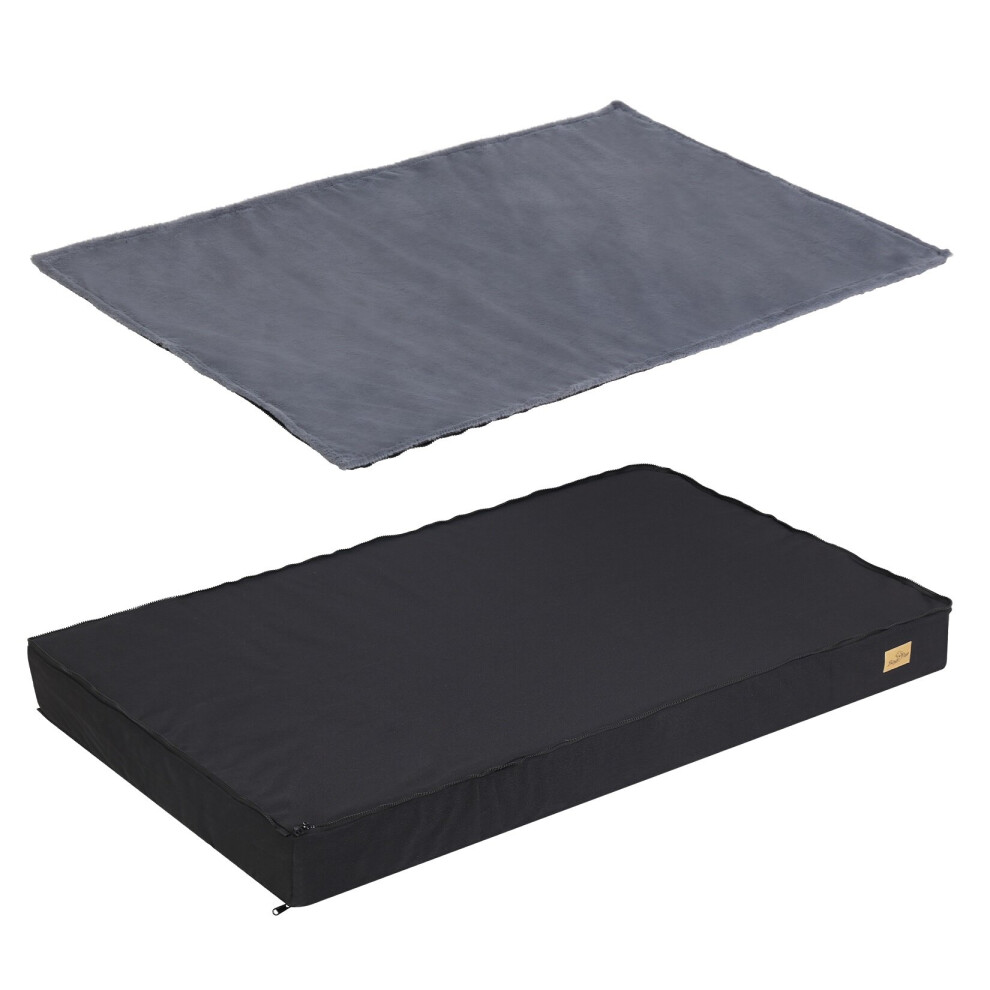 Bingopaw (2Xl(120X75cm) For 48Inch Cage) Pet Bed With Removable Cover For Dog Crate Grey