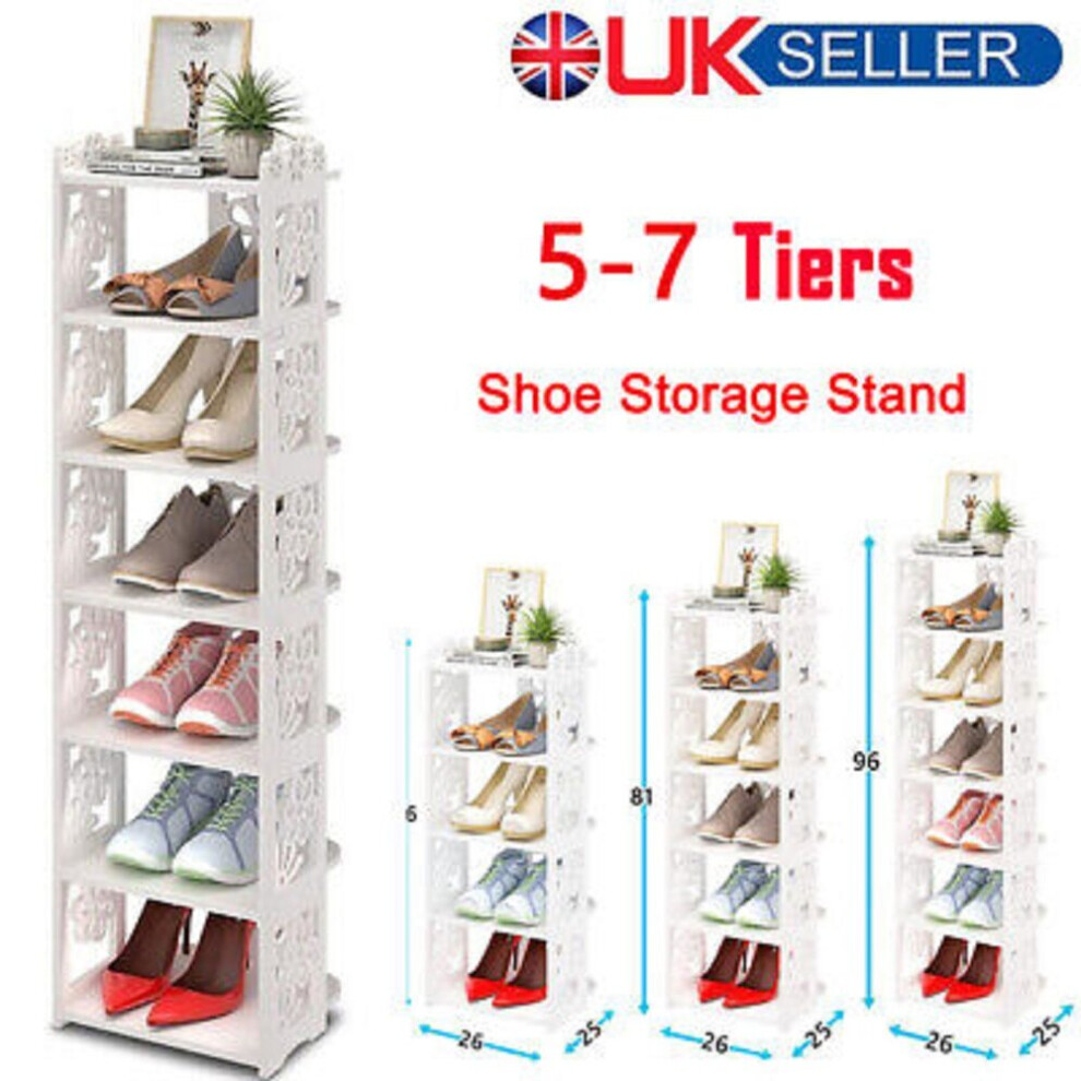 Wooden 6 Tiers Shoe Rack Storage Display Stand Organiser Shoes Holder