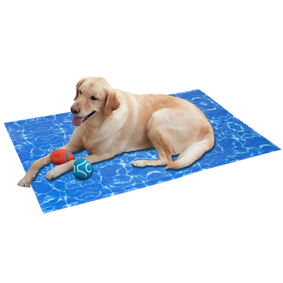 (XL(110X70cm)) Dog Cooling Mat Non-Toxic Self Cool Gel Bed Pad