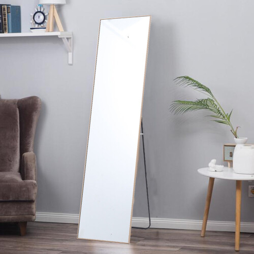 Living And Home (Gold) Rectangular Full Length Mirror Freestanding Hanging Mirror 1