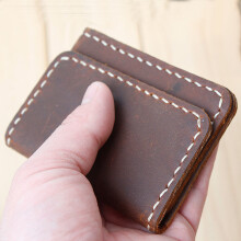 Pure Money Clip Wallet Men Leather Vintage Dollar Clip Wallets Creative billfold Money Holder