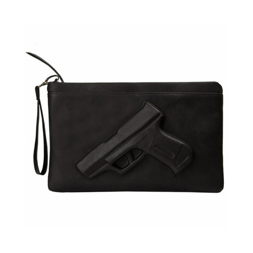 3D Print Gun clutch women bag evening Leather Handbags Party purse women messenger bags ladies Envelope hand Clutch