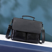 14 Retro Business Handbag Mens Briefcases Folder For Documents PU Leather Laptop Bag Version Shoulder Bag