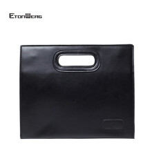 Men Vintage Briefcase PU Leather Handbag male Business office bag male Solid File bag Casual Tote