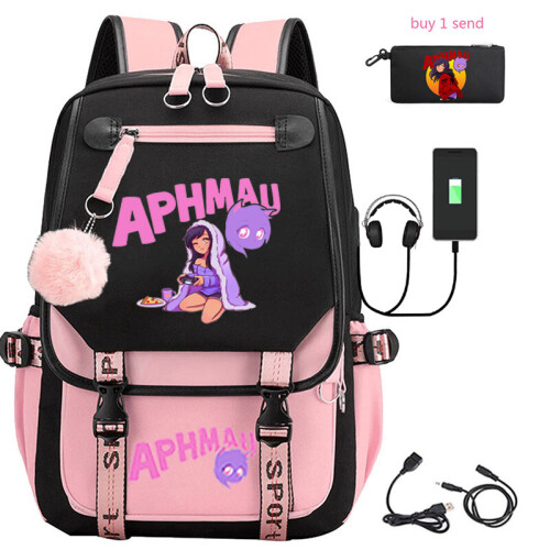 Aphmau backpack travel USB school bag male student school bag back bag on OnBuy