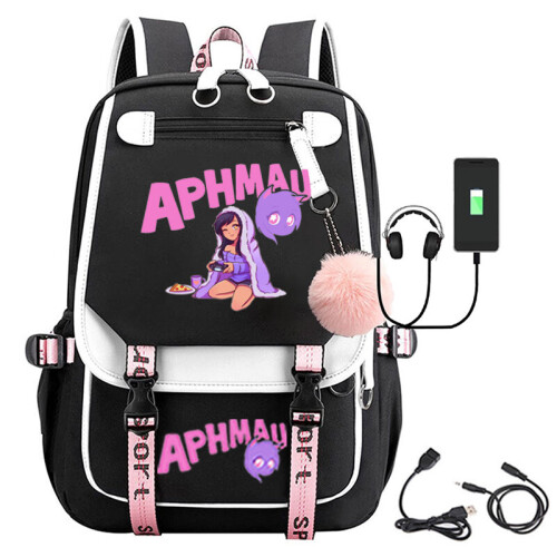 Aphmau backpack travel USB school bag male student school bag back bag on OnBuy