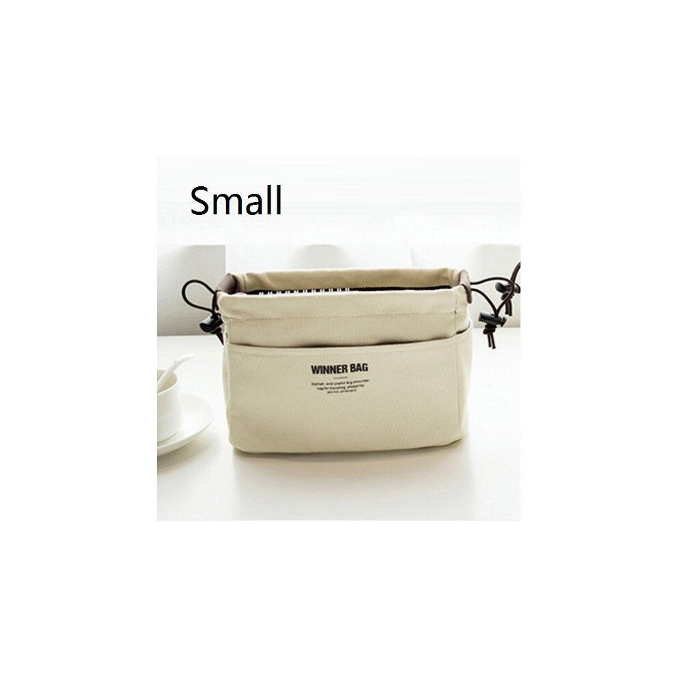 Canvas Purse Organizer Bag Inner Insert with Compartment Makeup Handbag with Lots of Pockets Lightweight Fit Giving Structure