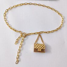Chain Belt For Women Mini Waist Metal Bag Hollowed Out Bag Waistband Tassel Body Jewelry Accessories