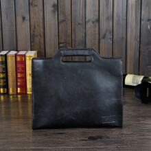 Mens Business office Briefcase PU Leather Handbag male Vintage Tote Computer Laptop bag Casual Shoulder File bags Retro