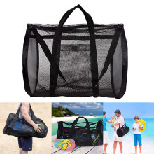 1pcs Beach Storage Bag Foldable Mesh Large Capacity Durable Beach Bags Beach Toys Swimsuit Beach Storage Bag Travel Bags