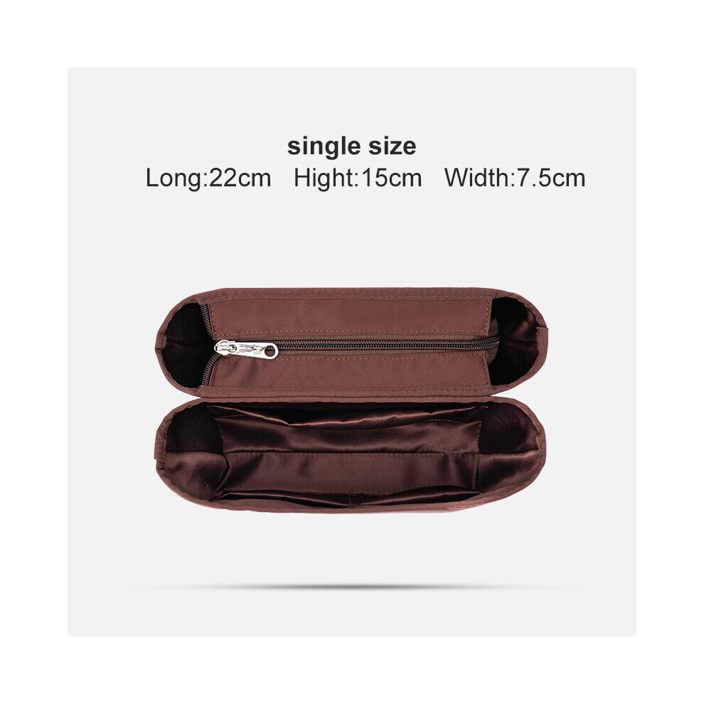 Brown For Neonoe Bucket Nylon Insert Bag Organizer Makeup Pouch Womens Handbag Travel Inner Purse Portable Cosmetic Bag Liner